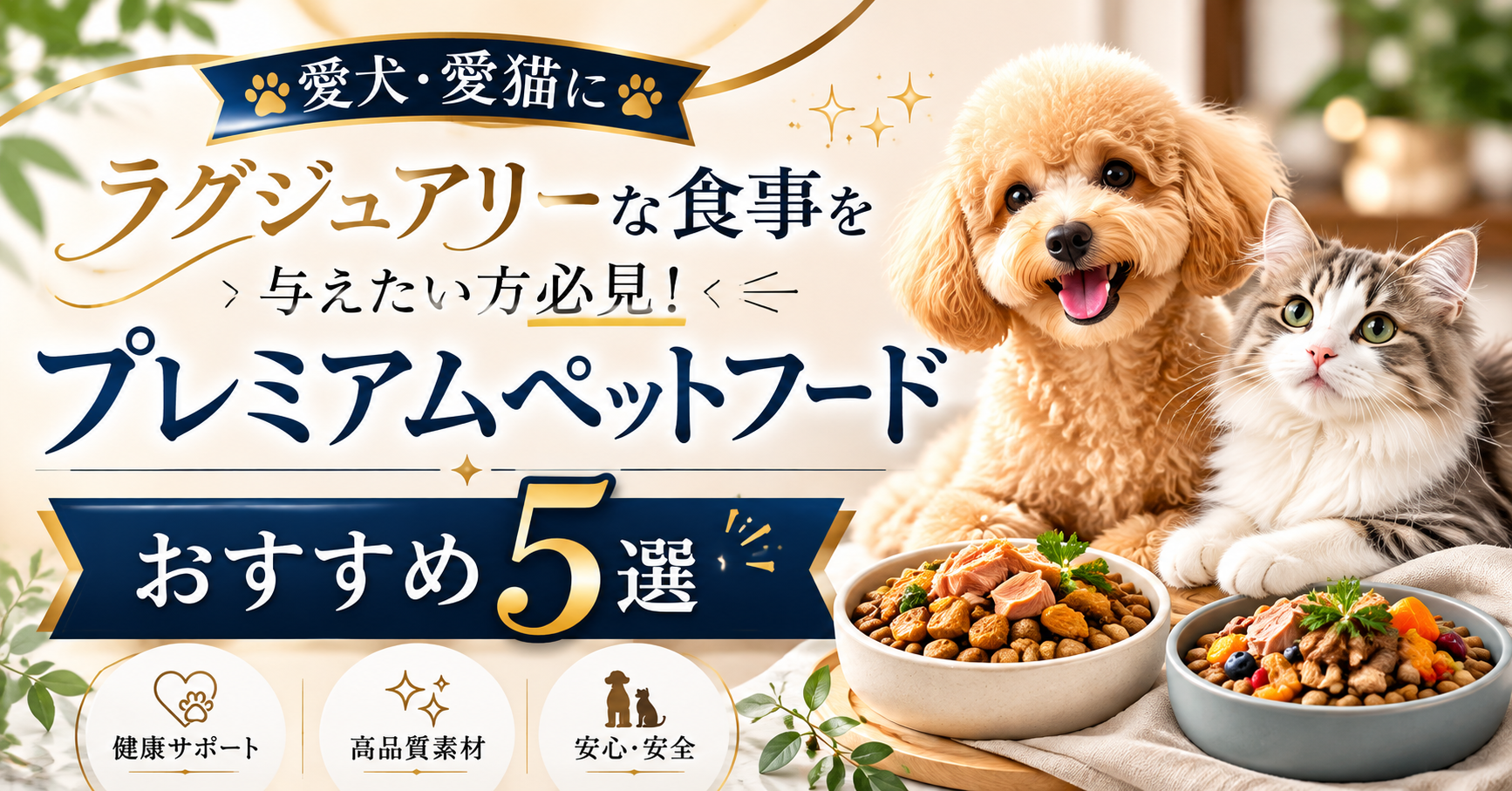 愛犬・愛猫にラグジュアリーな食事を与えたい方必見！プレミアムペットフードおすすめ5選